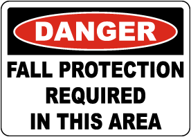 Fall Protection Required PPE Sign