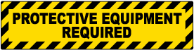 Protective Equipment Required Floor Sign