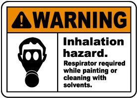 Respirator Required While Painting Sign