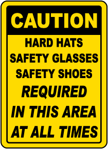 PPE Required In This Area Sign