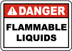 Danger Flammable Liquids Label