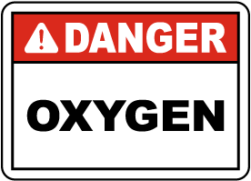 Danger Oxygen Label