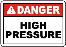 Danger High Pressure Label