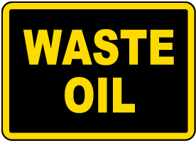 Waste Oil Label