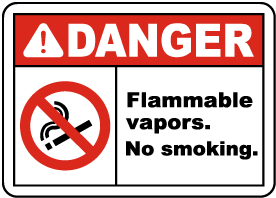 Flammable Vapors No Smoking Sign