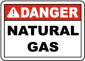 Danger Natural Gas Sign