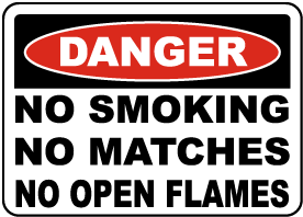 No Smoking No Matches Sign