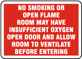 No Smoking or Open Flames Sign
