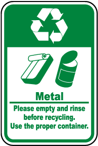 Metal Recycle Sign