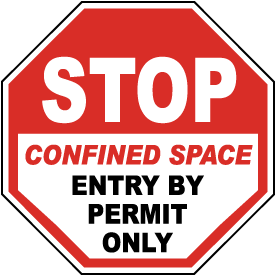 Stop Entry By Permit Only Label