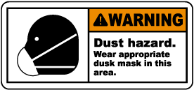 Wear Appropriate Dust Mask Sign