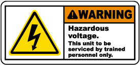 Hazardous Voltage Serviced By Label