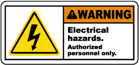 Electrical Hazards Authorized Label