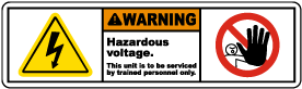 Hazardous Voltage Authorized Label