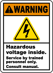 Hazardous Voltage Inside Label