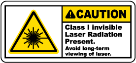 Class 1 Invisible Radiation Label