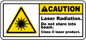 Laser Radiation Do Not Stare Label