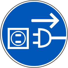 Disconnect Main Plug Label