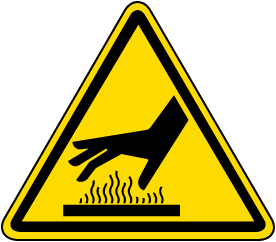 Hot Surface Warning Label