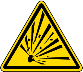 Explosive Material Warning Label