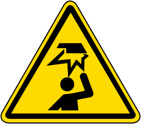 Overhead Obstacle Warning Label