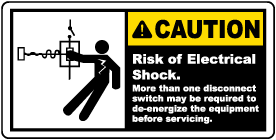 Risk of Electrical Shock Label