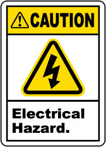 Caution Electrical Hazard Label