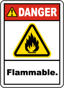 Danger Flammable Label