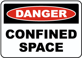 Danger Confined Space Label