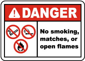 Danger Flammable Gas Sign MISC95 Sticker All Sizes & Materials - 