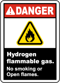 Hydrogen Flammable Gas Label