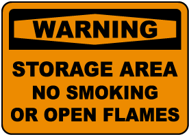 Storage Area No Smoking Label