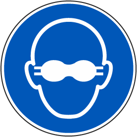 Wear Opaque Eye Protection Label