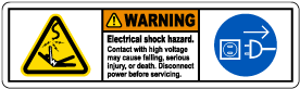Warning Electrical Shock Hazard Label