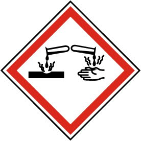 GHS05 Corrosive Symbol Label