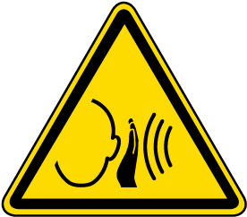 Sudden Loud Noise Warning Label