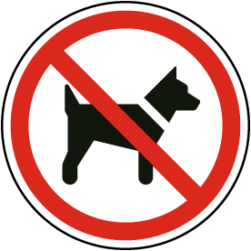 No Dogs Label