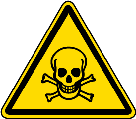 Warning Toxic Material Label