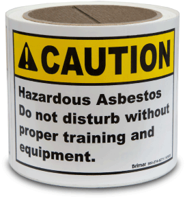 Caution Hazardous Asbestos Labels