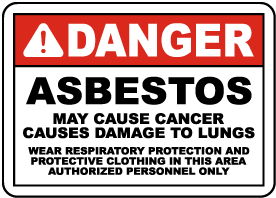 OSHA Compliant Asbestos Wear PPE Sign