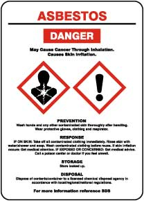 Asbestos Danger GHS Sign