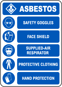 Asbestos Safety PPE Sign
