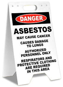 Danger Asbestos Floor Stand Sign
