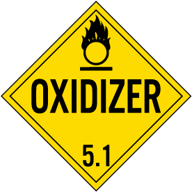 Oxidizer Class 5.1 Placard