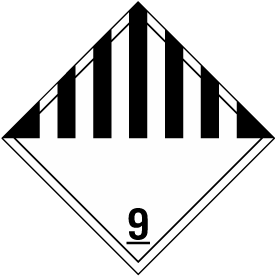 Miscellaneous Hazardous Materials Class 9 Placard
