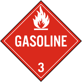 Gasoline Class 3 Placard