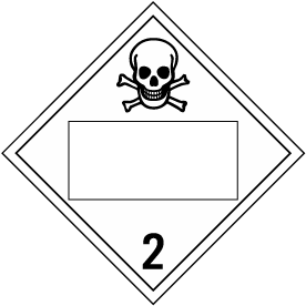 Blank Toxic Gas Class 2 Placard