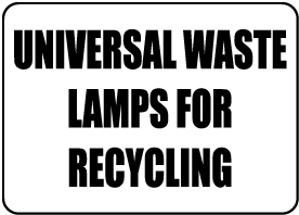 Lamps For Recycling Label