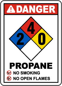 NFPA Propane 2-4-0 Sign