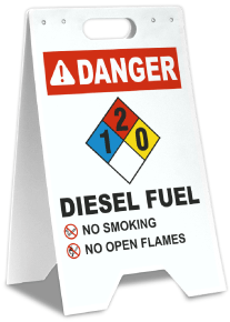 NFPA Diesel Fuel 1-2-0 Floor Stand